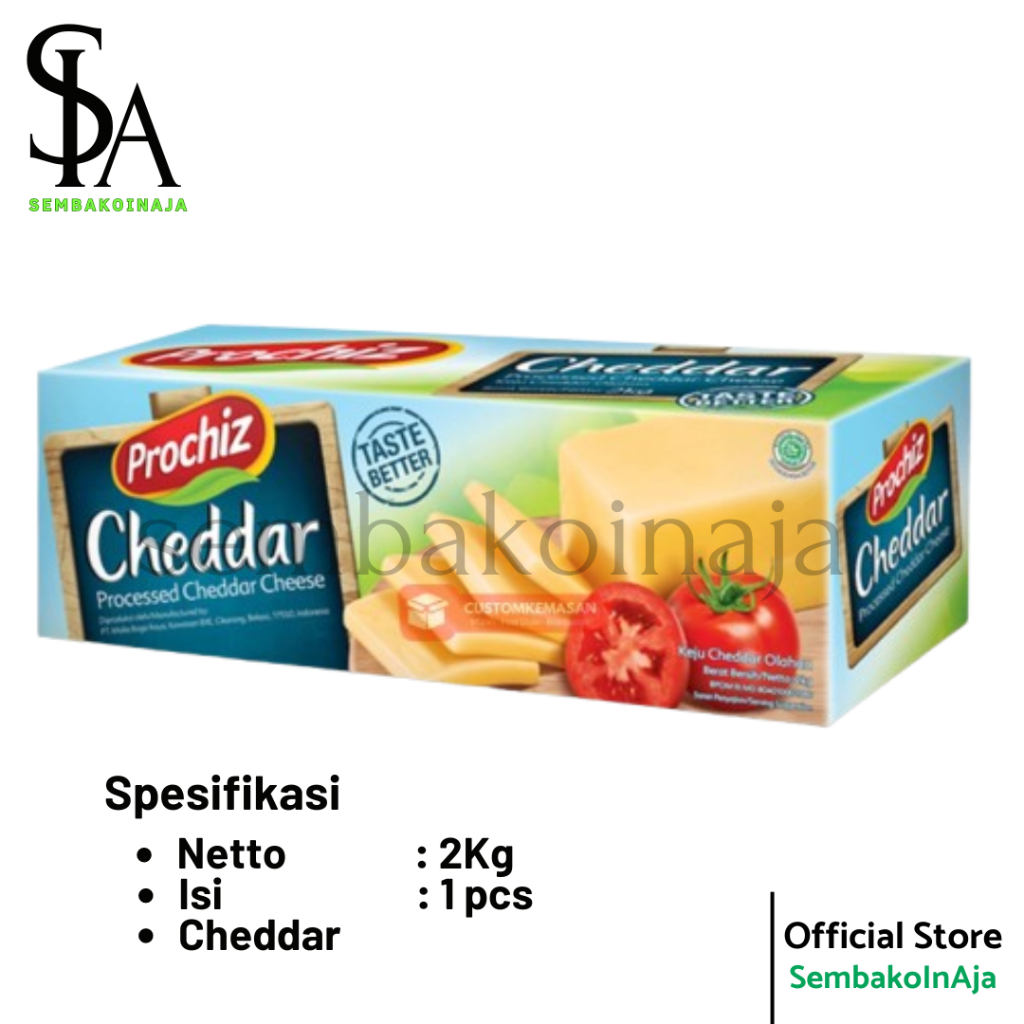 

[ PROCHIZ ] Keju Cheddar 2Kg