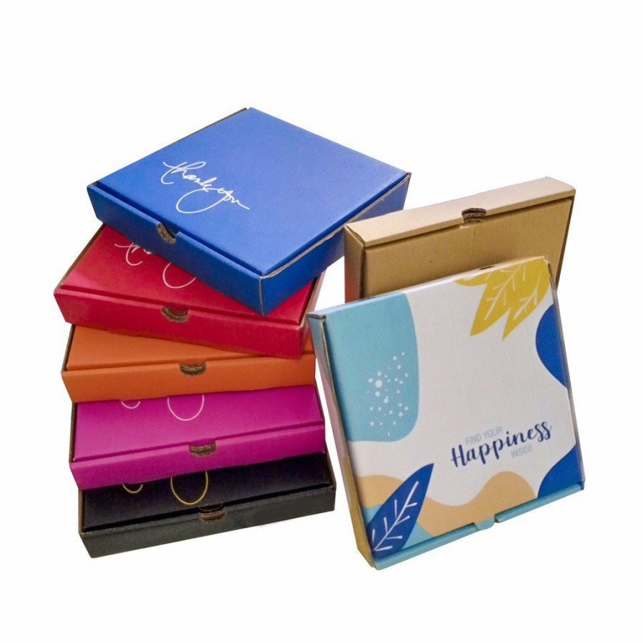 

10 Pcs Box Hampers Ultah 21x21x4 Kardus Packing Hadiah Kotak Parcel Packaging Dus Di Cut Pizza