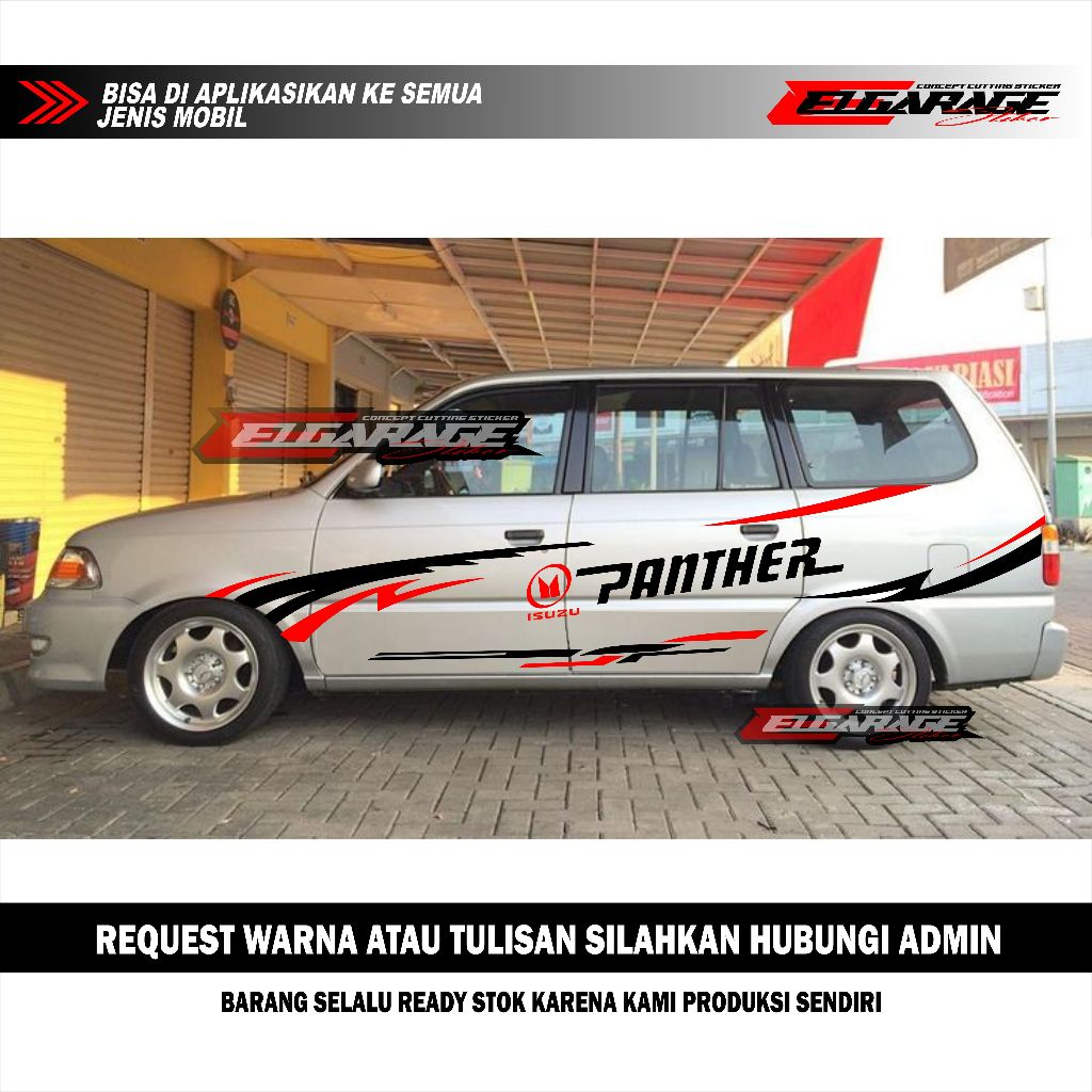 Stiker kanan kiri mobil panther stiker cutting panther stiker mobil panther sticker terbaru panther