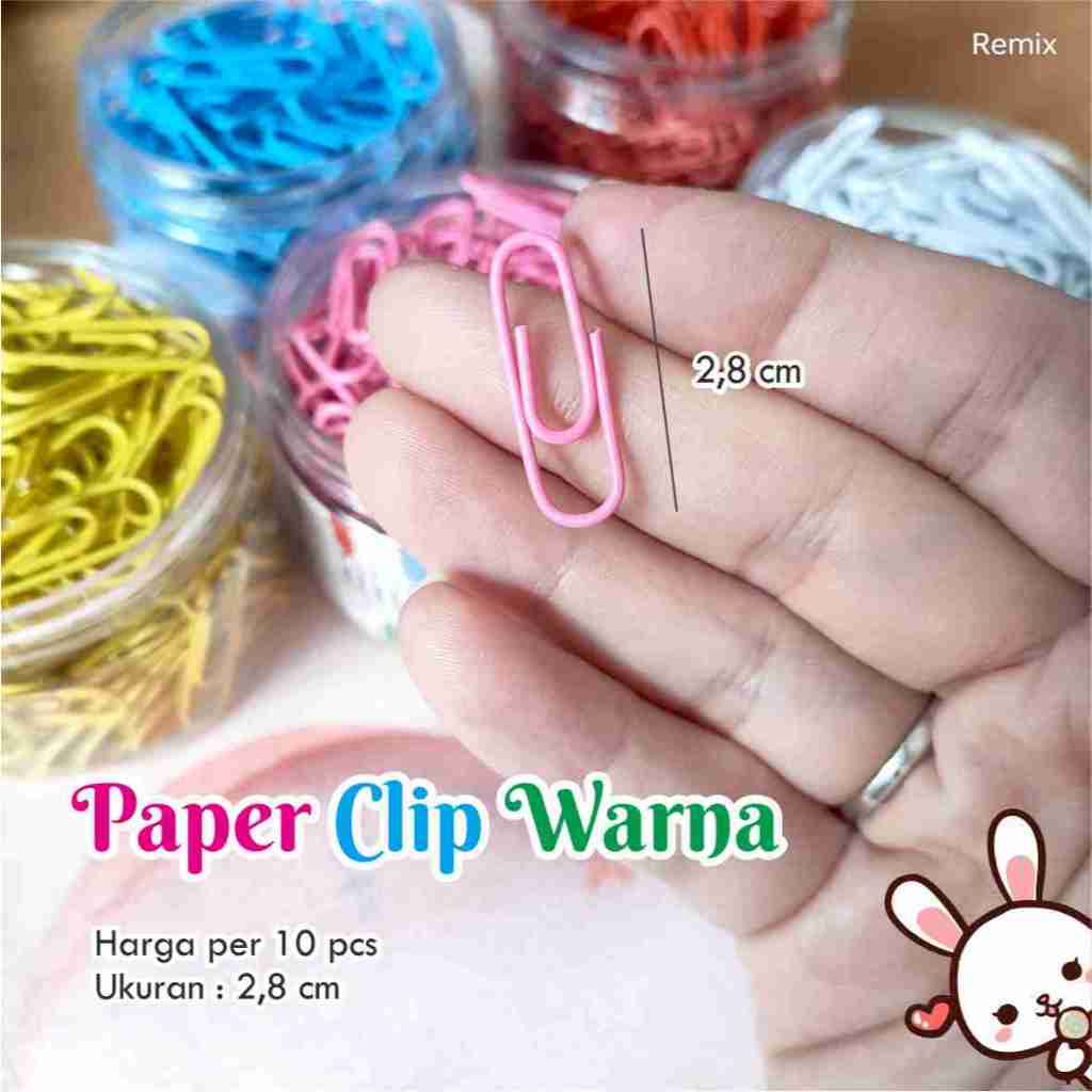 

[Isi 10 pcs] Paper Clip Warna / Penjepit kertas besi