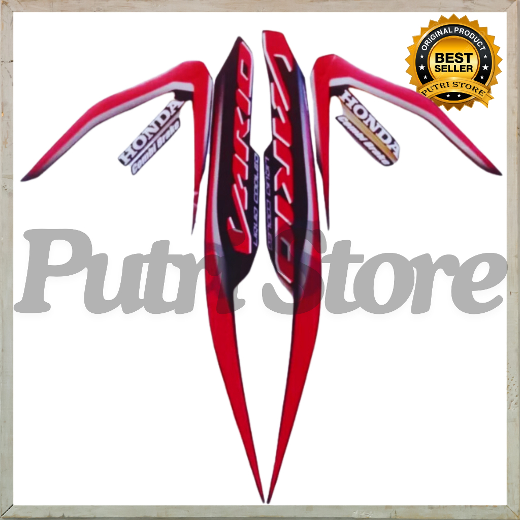 Stiker Striping Honda Vario 125 2019 Merah Full list body motor Vario 125 2019
