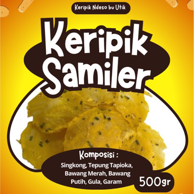 

Krupuk Samiler/Kripik Samiler/Opak samiler/ Jajanan Ndeso