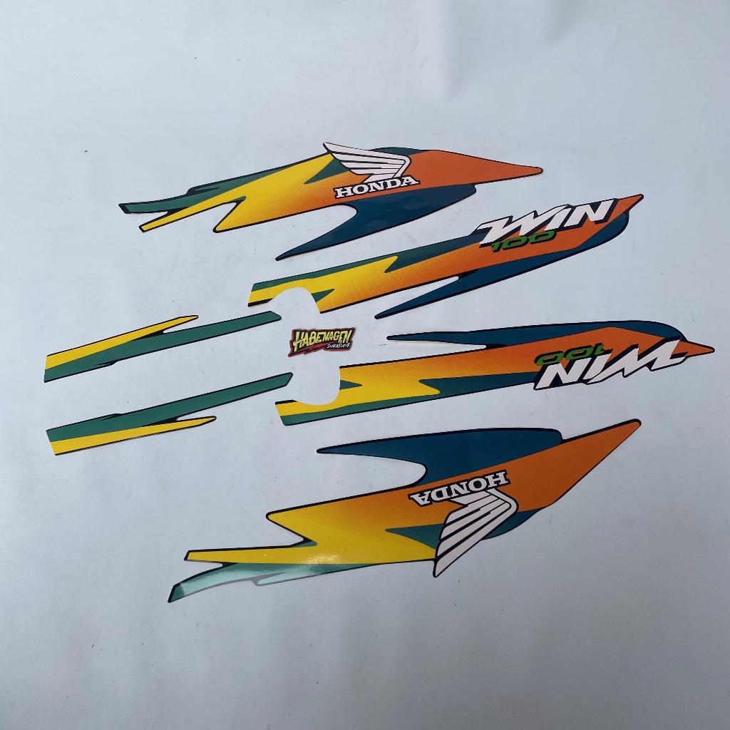 striping stiker sticker lis list polet decal cover kaper kafer kaver body bodi set honda win 100 win