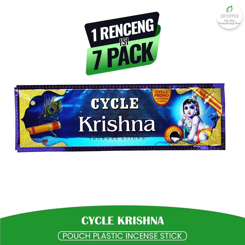 Dupa India Aromaterapi Pouch Plastic - Cycle Krishna 35 sticks