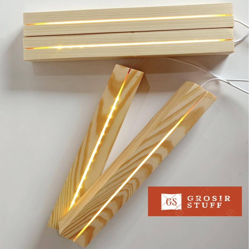 A3 Base Lamp Acrylic Led / Dudukan Led Acrylic / tatakan lampu hias acrylic besar