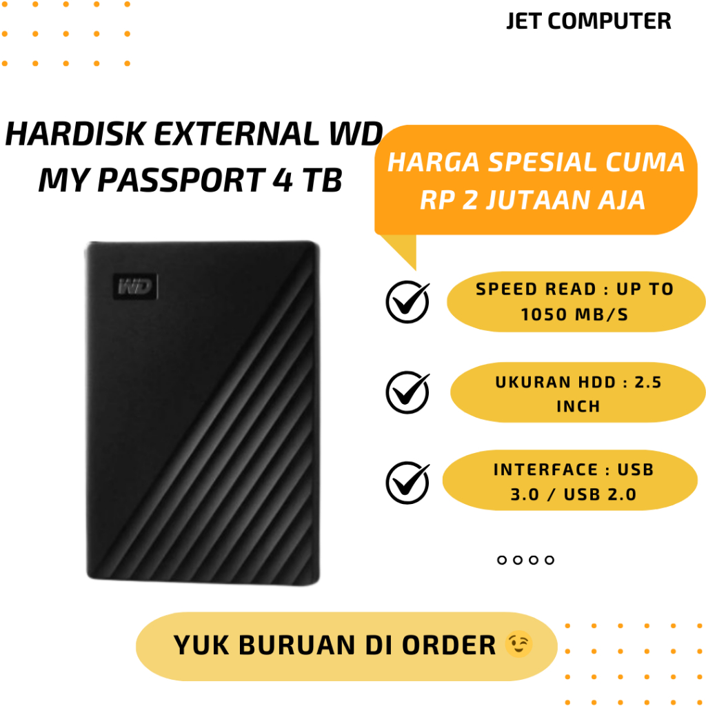 Hardisk External WD MY Passport 4 TB