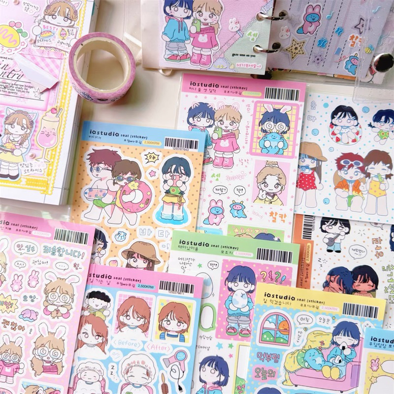 

sticker confetti iostudio deco korean photocard journal stiker dekorasi readystock B1711