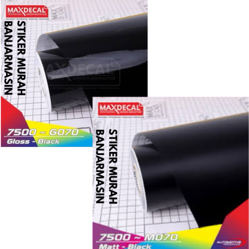 stiker skotlet hitam glossy & doff harga per 1 meter