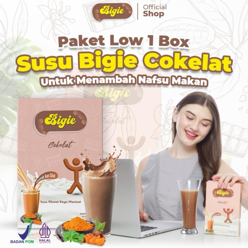 

susu BIGIE penambah berat badan penambah nafsu makan BPOM gratis ongkir susu coklat