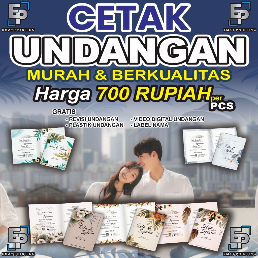 

GROSIR UNDANGAN PERNIKAHAN BC 150 GSM ELEGAN & TERMURAH PART 1