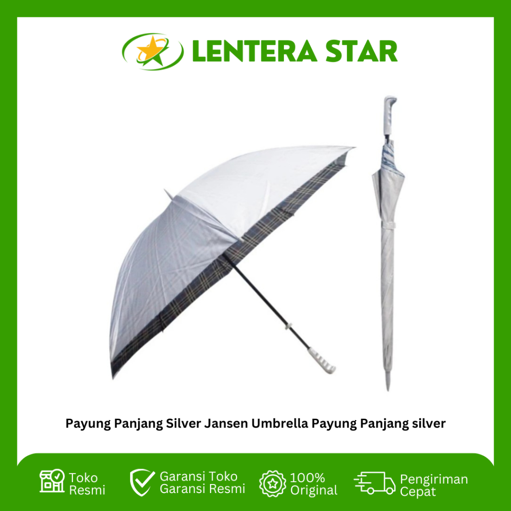 Payung Panjang Silver Jansen Umbrella Payung Panjang silver