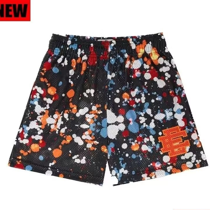 Celana Basket Black Splatter Eric Emanuel Basketball Casual Shorts