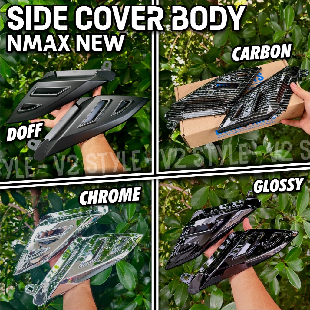 COVER BODY SAMPING NMAX NEW COVER PIJAKAN BODY NMAX NEW 2020 - 2024 ABS TEBAL KARBON CARBON TUTUP SI