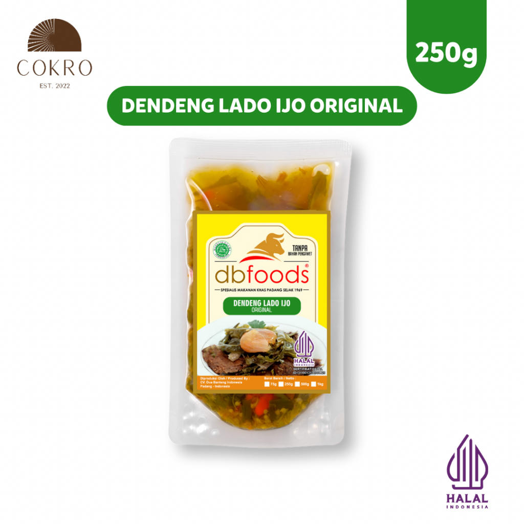 

Dendeng Lado Ijo DBFOODS 250g Praktis Siap Makan Original Asli Padang