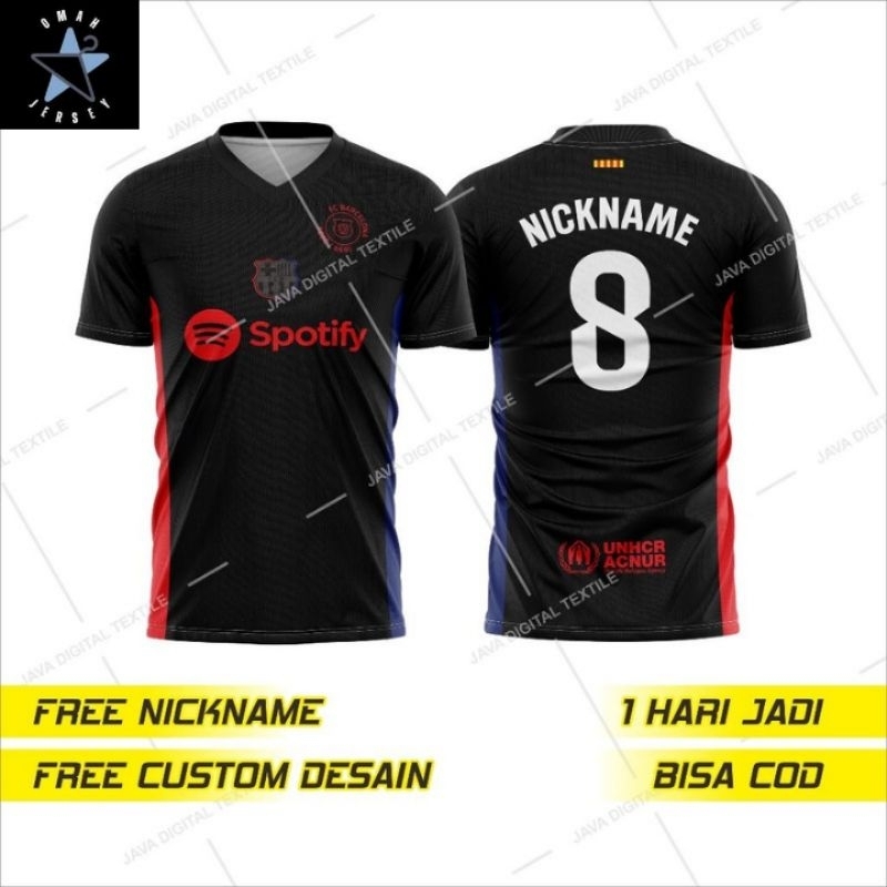 Jersey Barcelona FC Home Away gratis request nick name 2024