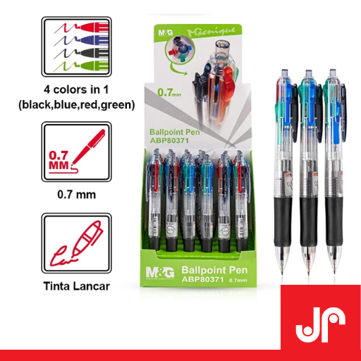 

M&G PULPEN WARNA 4IN1 / PULPEN WARNA WARNI BALLPOINT 0.7MM RETRACTABLE