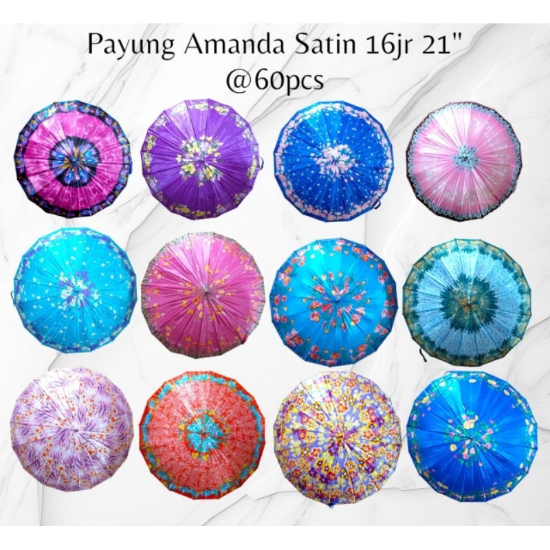 Payung satin 16 jari