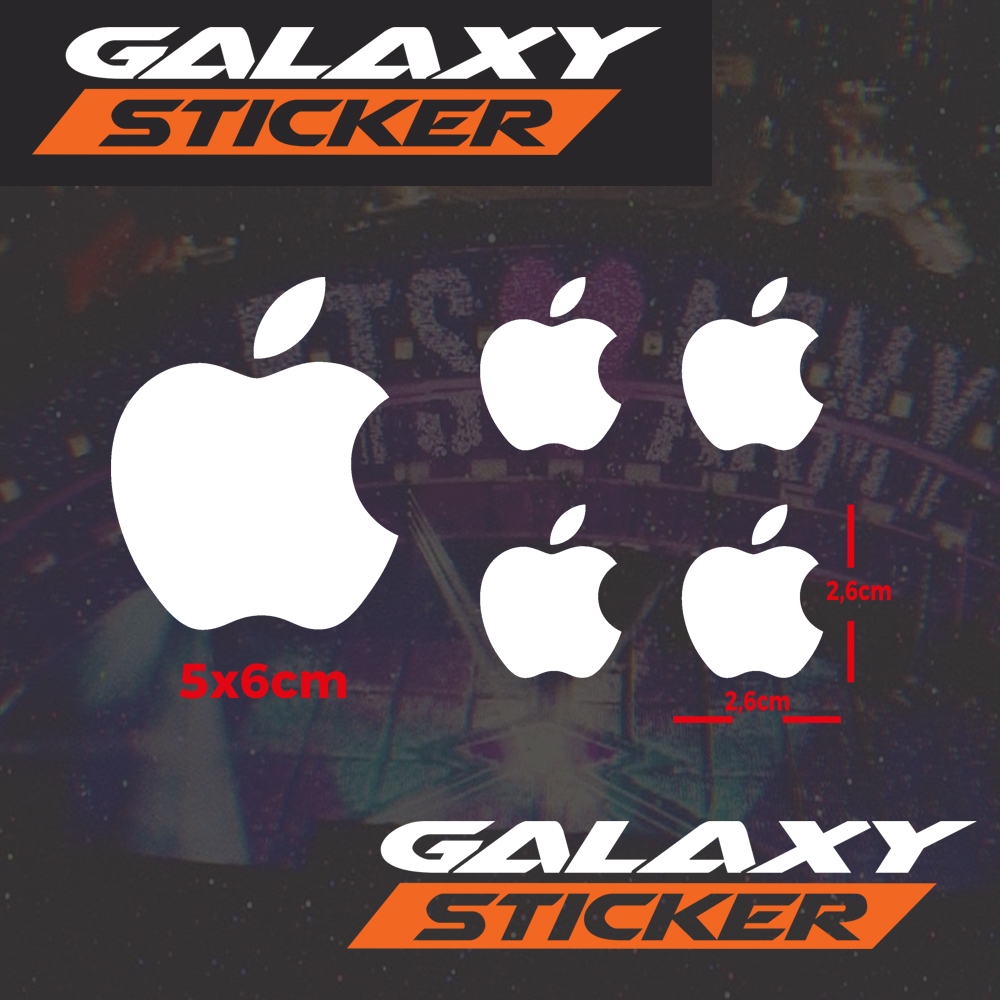 stiker apple . stiker iPhone stiker asserosis hp laptop motor mobil apple apel