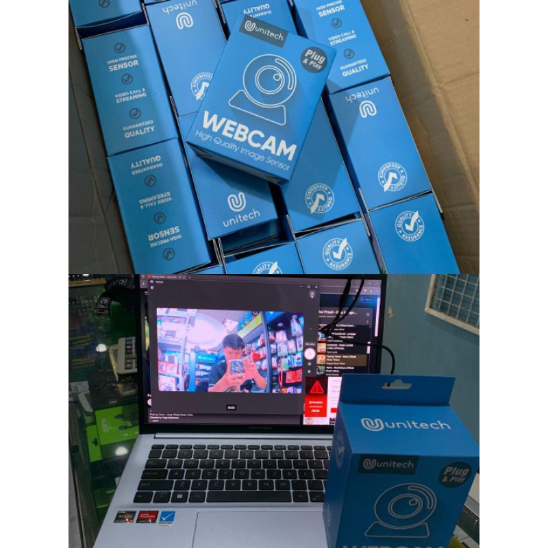 Webcam Laptop PC USB Full HD MTECH WB350/UNITECH Web Camera 1080P