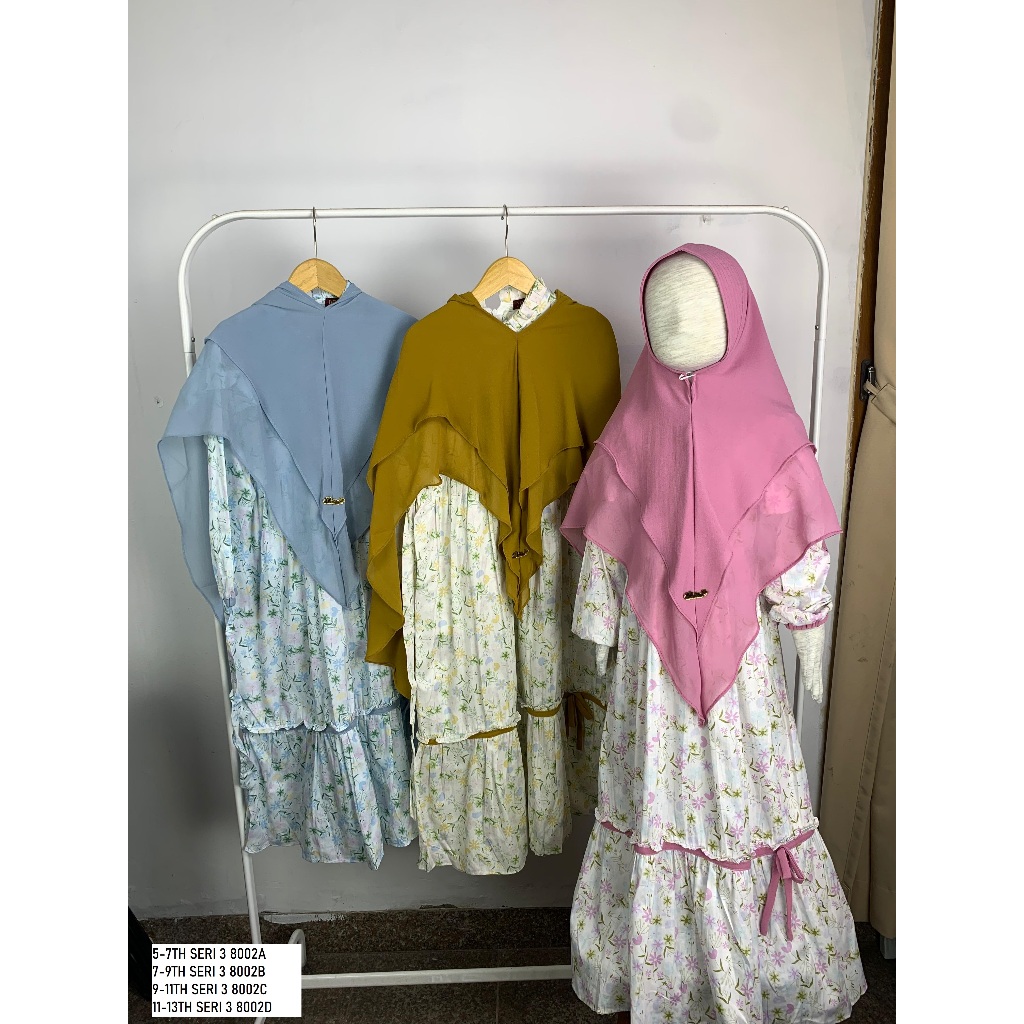 GROSIR ISI 3 POTONG Hallo Anak Kecil Gamis Anak Import Harga per 3 pcs