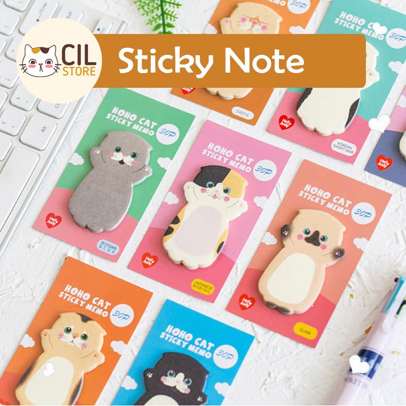 

HOHO Cat Sticky Memo Notes untuk Kertas Catatan - Paper, Stationery
