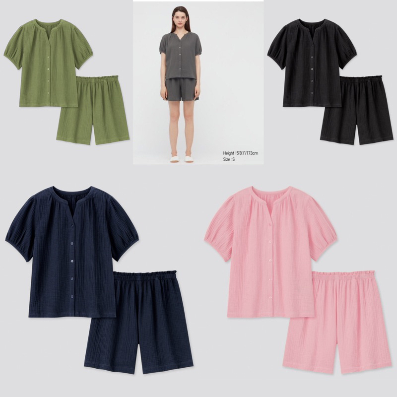 UNIQLO Double-Gauze Short-Sleeve Pajamas