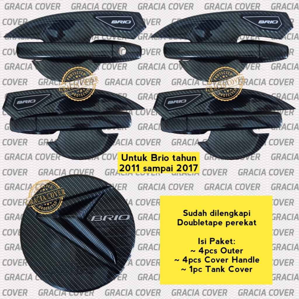 PAKET HEMAT BRIO 2011-2017 HANDLE OUTER & TANK COVER CARBON