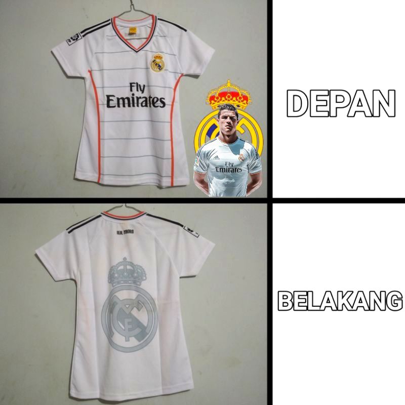 Baju Kaos Jersey Real Madrid OLD 2012 2013 Size Anak SD Bahan Dry Fit