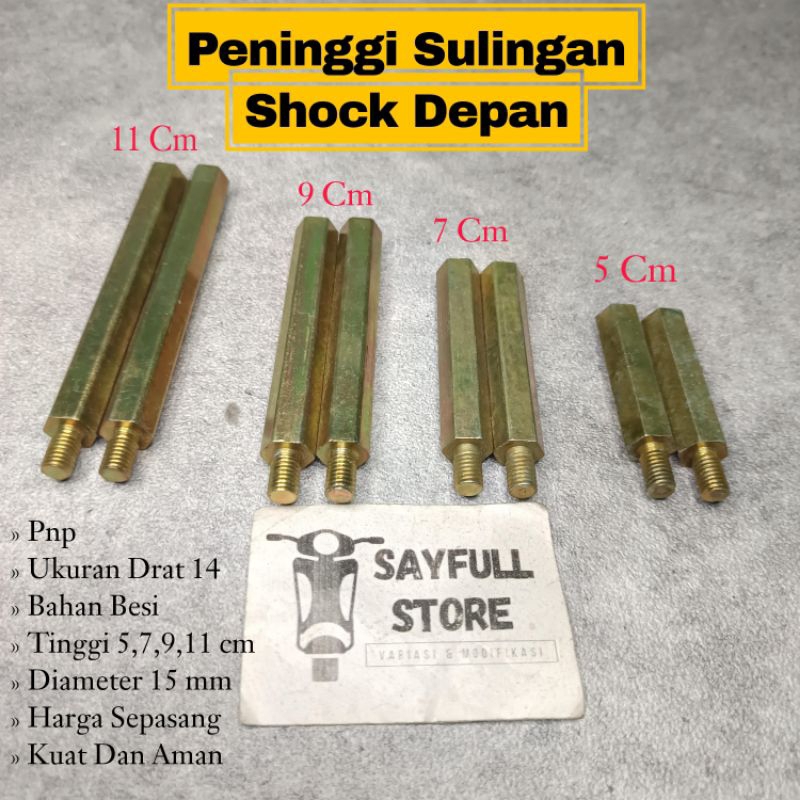 Peninggi Shock Depan Sulingan Pnp Honda Cb150r Tiger Megapro Verza Cs1