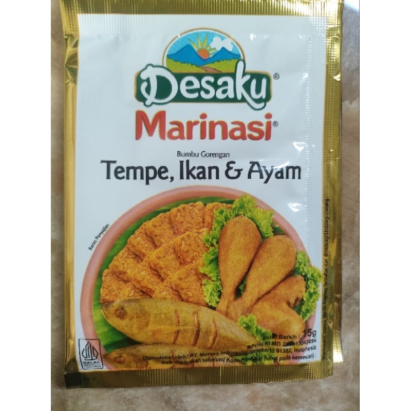 

Marinasi desaku / bumbu gorengan tempe, ikan & ayam 15g ECER