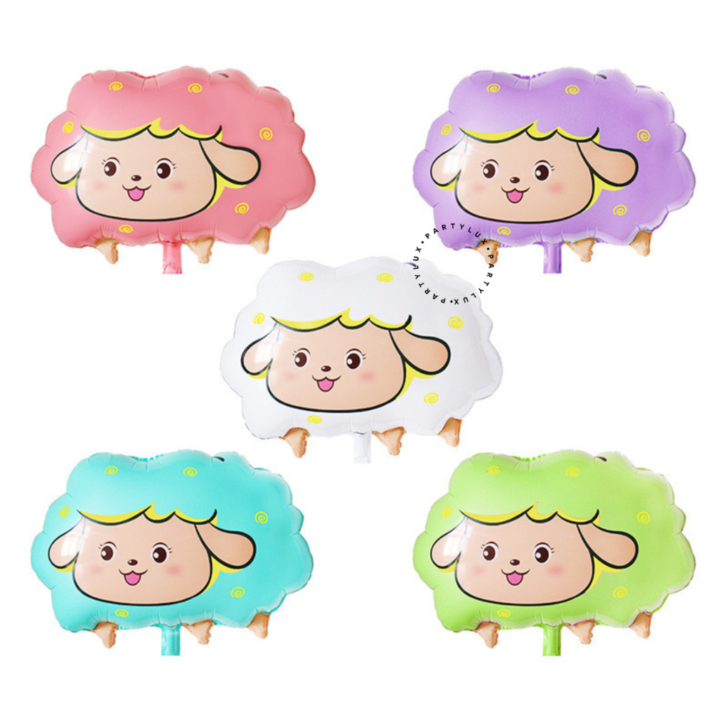 Balon Karakter Domba / Balon Gas Animal / Balon Plastik Hewan
