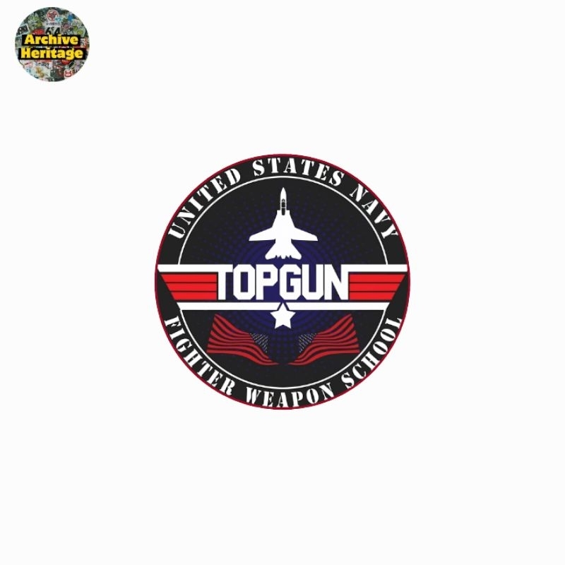 

sticker Top Gun logo US Navy strike fighter weapon school tactic program stiker