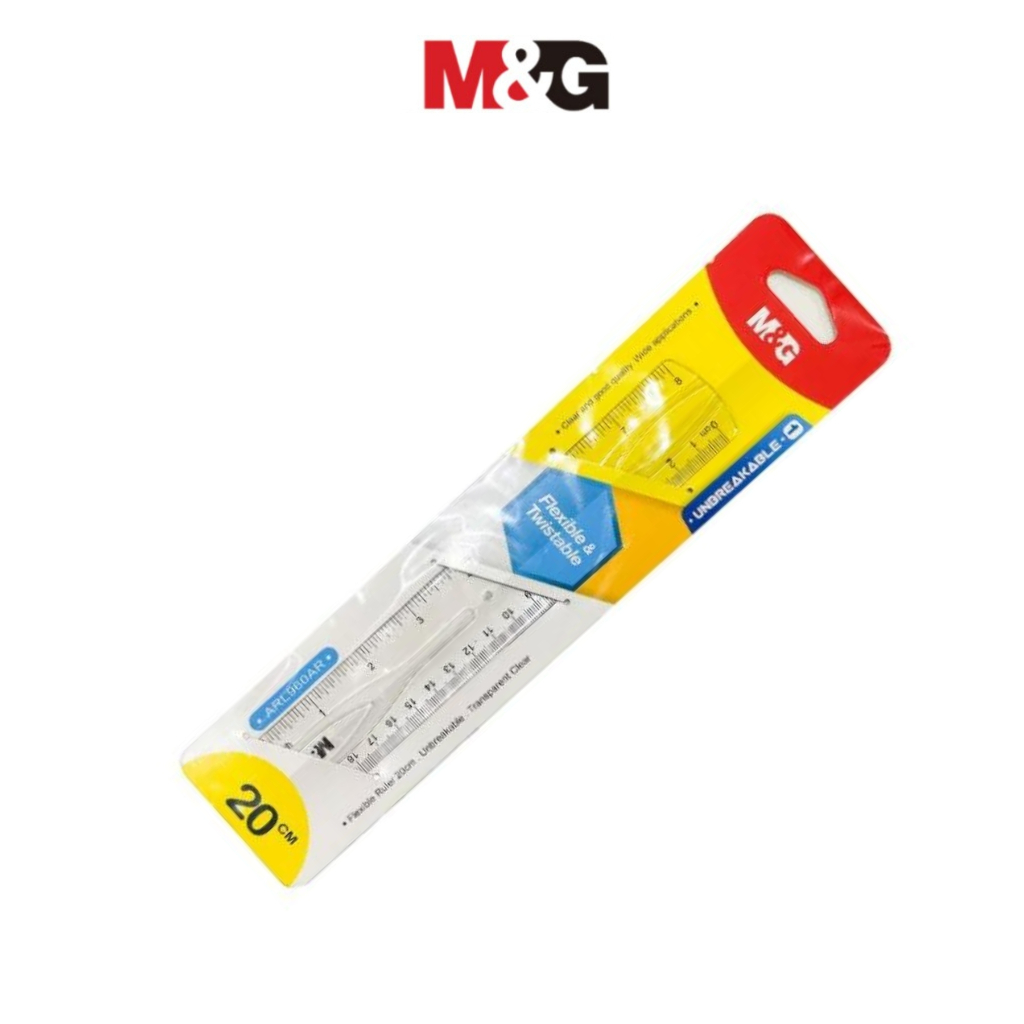 

Penggaris Plastik M&G Flexible Ruler Transparent Clear 20 cm #ARL960AR SHABG