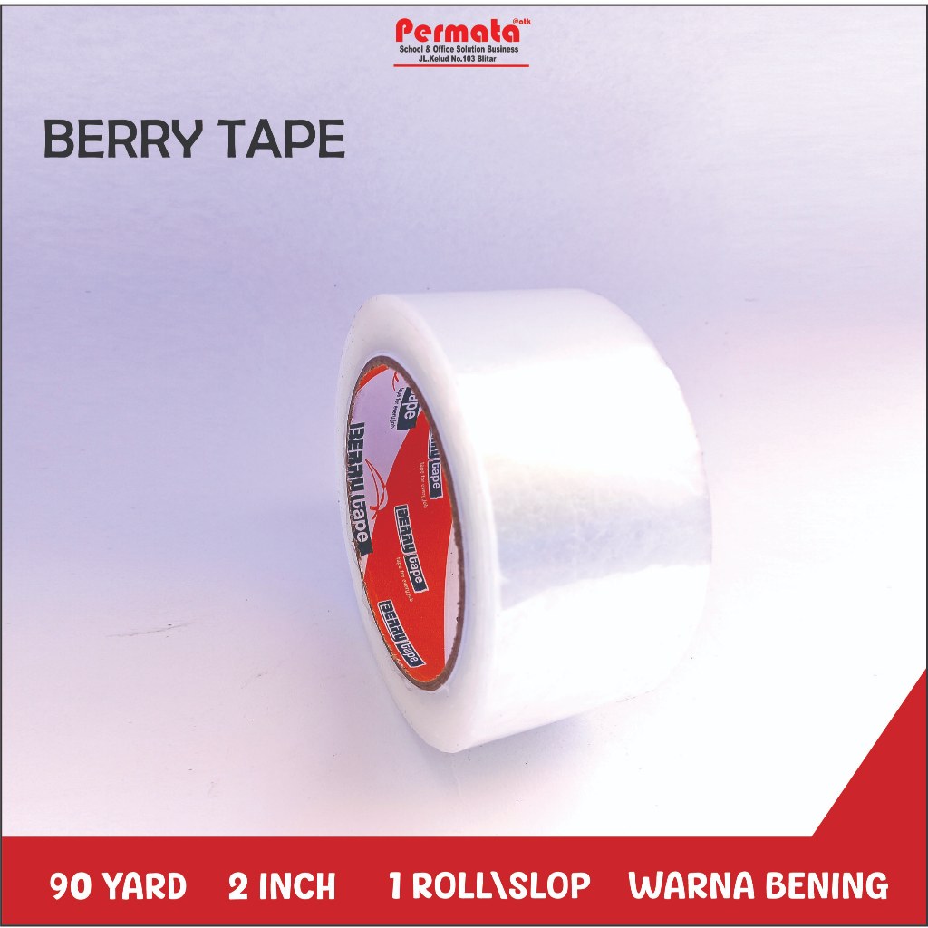 

OPP Berry Tape Lakban Packing Isolasi 2 Inch 48mm 90 Yards - Transparan