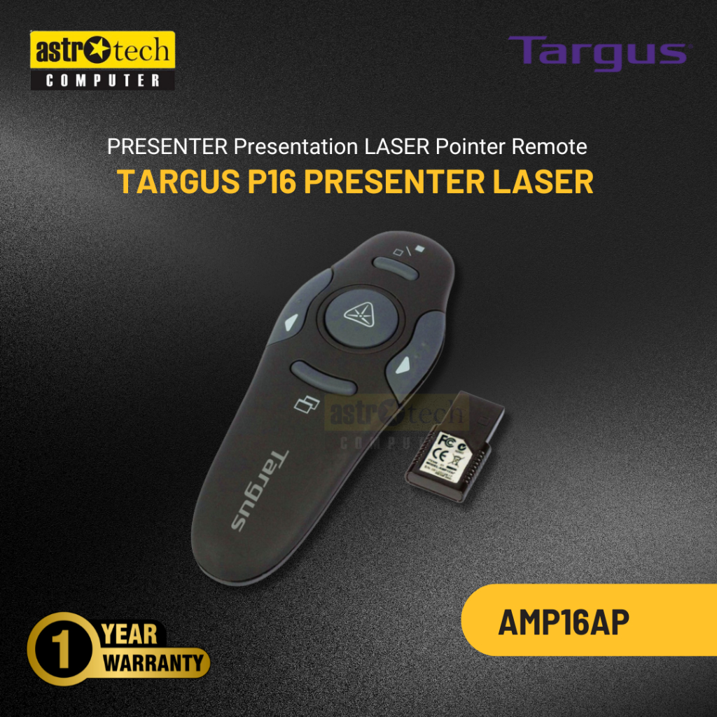 TARGUS P16 PRESENTER Presentation LASER Pointer Remote AMP16AP AMP16