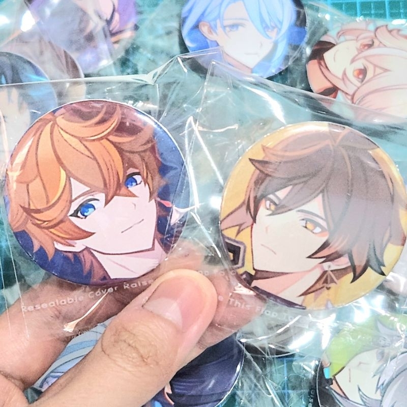 [Pt.1] Genshin Impact - Pin Up Button / Pin Press Peniti Unofficial 44mm [ TCG Avatar Profile Pictur