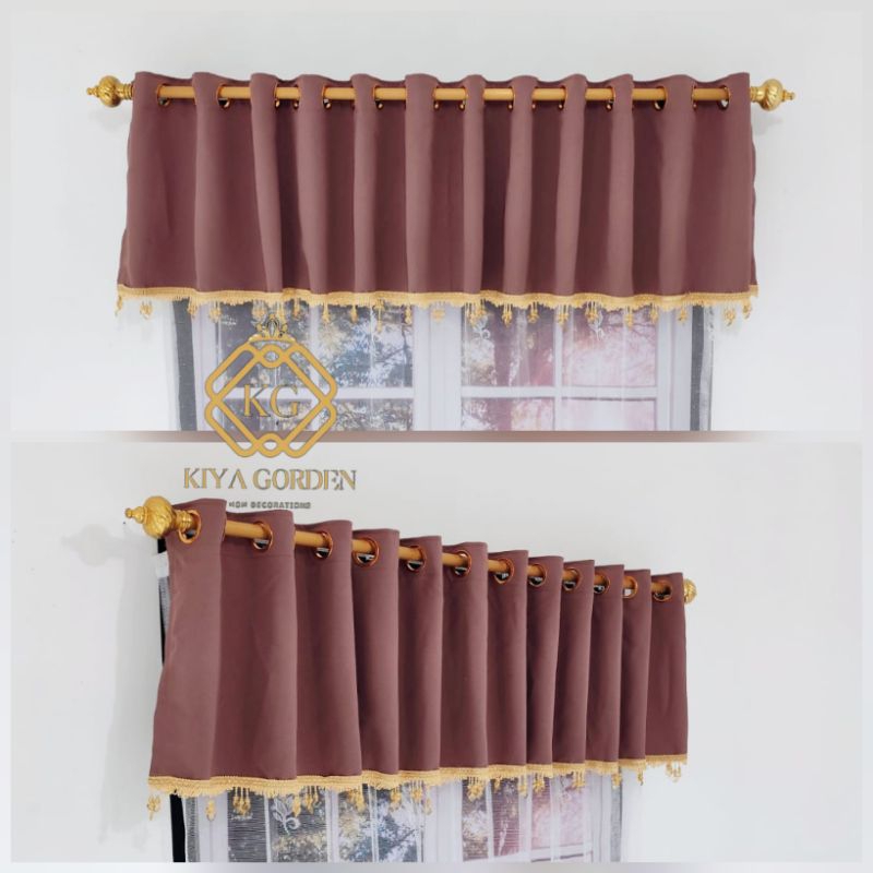 GORDEN PONI JENDELA BAHAN BLACKOUT MEWAH BAHAN TEBAL MODEL SEMOKRING