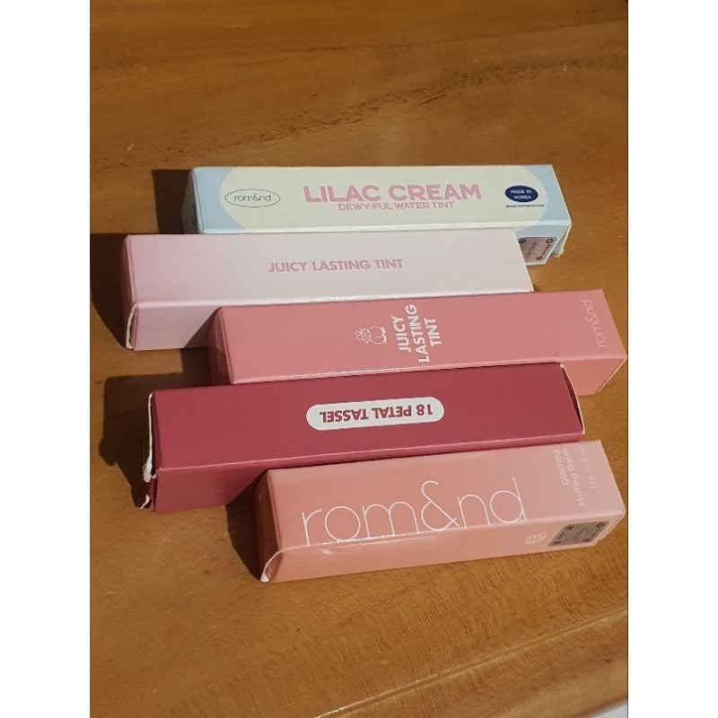 READY preloved lip water tint juicy lasting tint melting balm gloss cream velvet rom&nd 3CE Fwee per