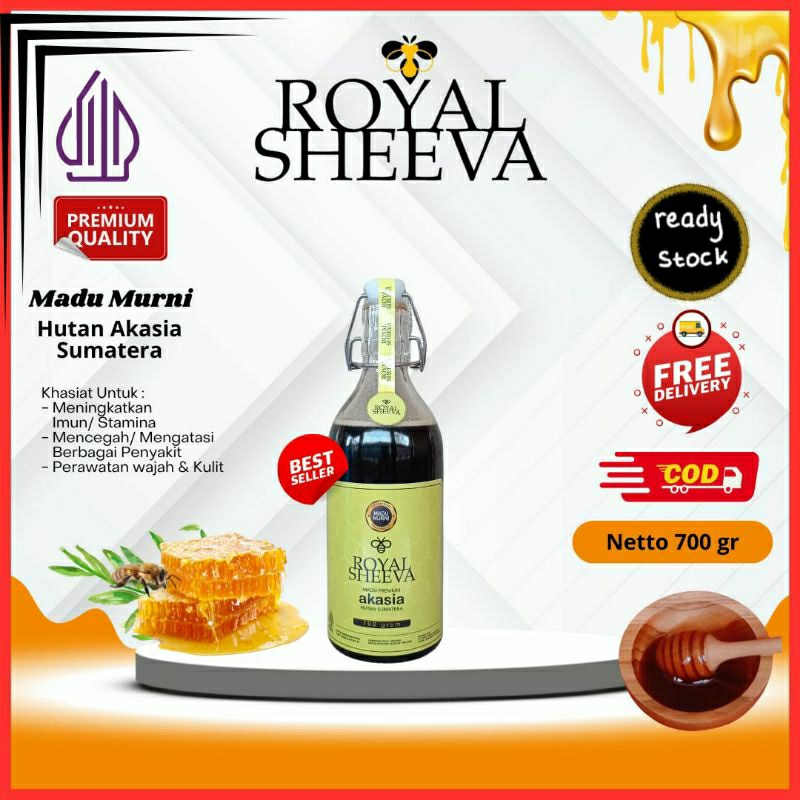 

Madu murni royal sheeva madu premium hutan akasia sumatera 700gr halal MUI lulus uji lab