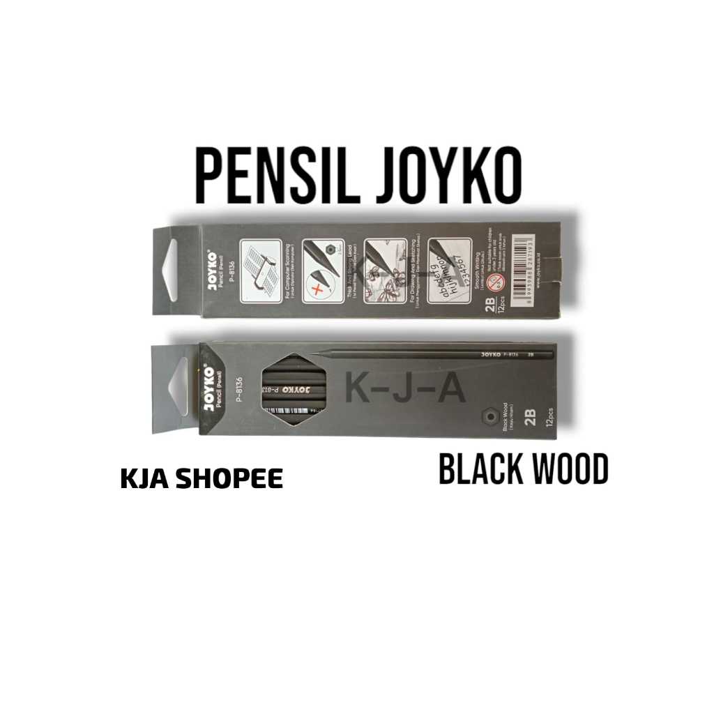 

Pencil 2B Joyko P-8136 / Pensil Kayu Hitam Komputer Ujian Lusinan Grosir [1 BOX isi 12 PCS]