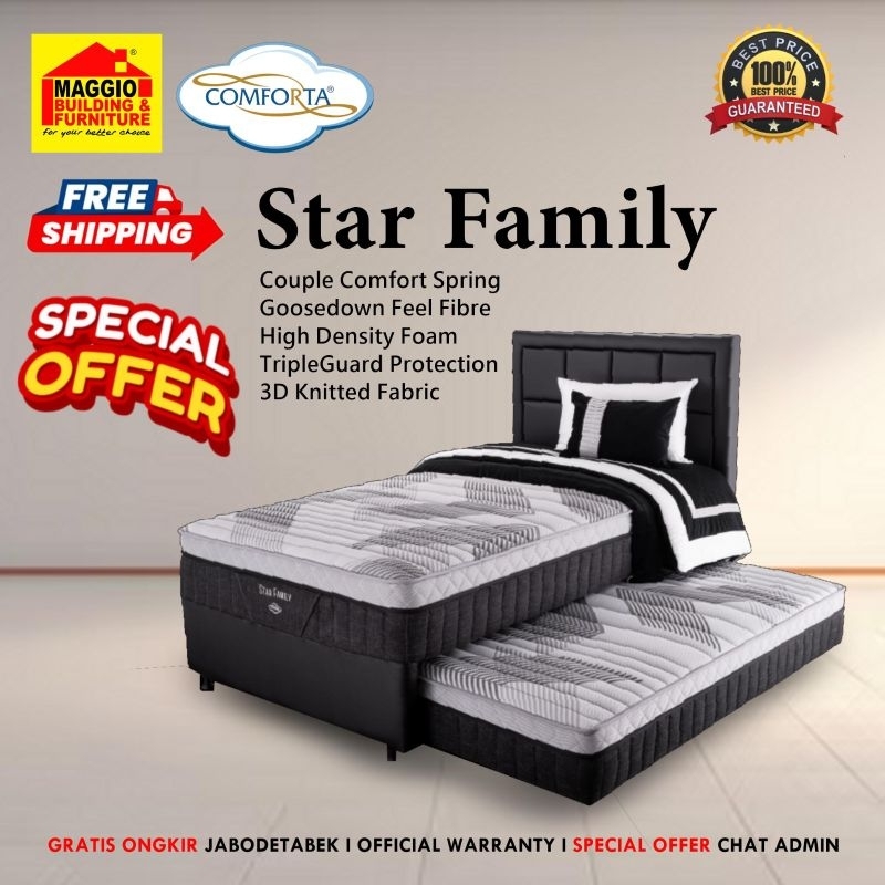 COMFORTA KASUR 2IN1 - KASUR ANAK SORONG - COMFORTA STAR FAMILY
