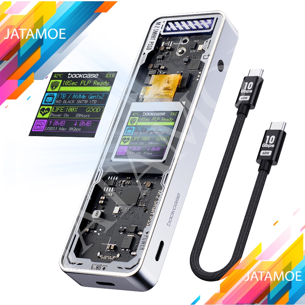 DockCase 10Sec Power Loss Protection M.2 NVMe SSD Enclosure Explorer