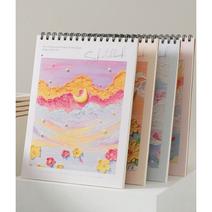 

PREMIUM Sketchbook A4 Buku Gambar A4 Buku Sketsa Vertikal Jilid Spiral 45 Lembar9Halaman Buku Gambar
