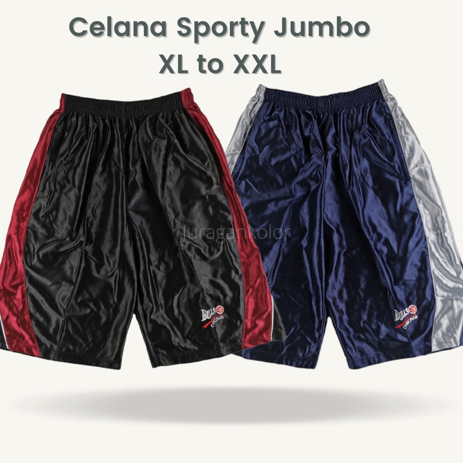 DESAIN KEREN Celana Pendek Pria Jumbo Basket Kolor Dewasa Olaharaga 34 Training