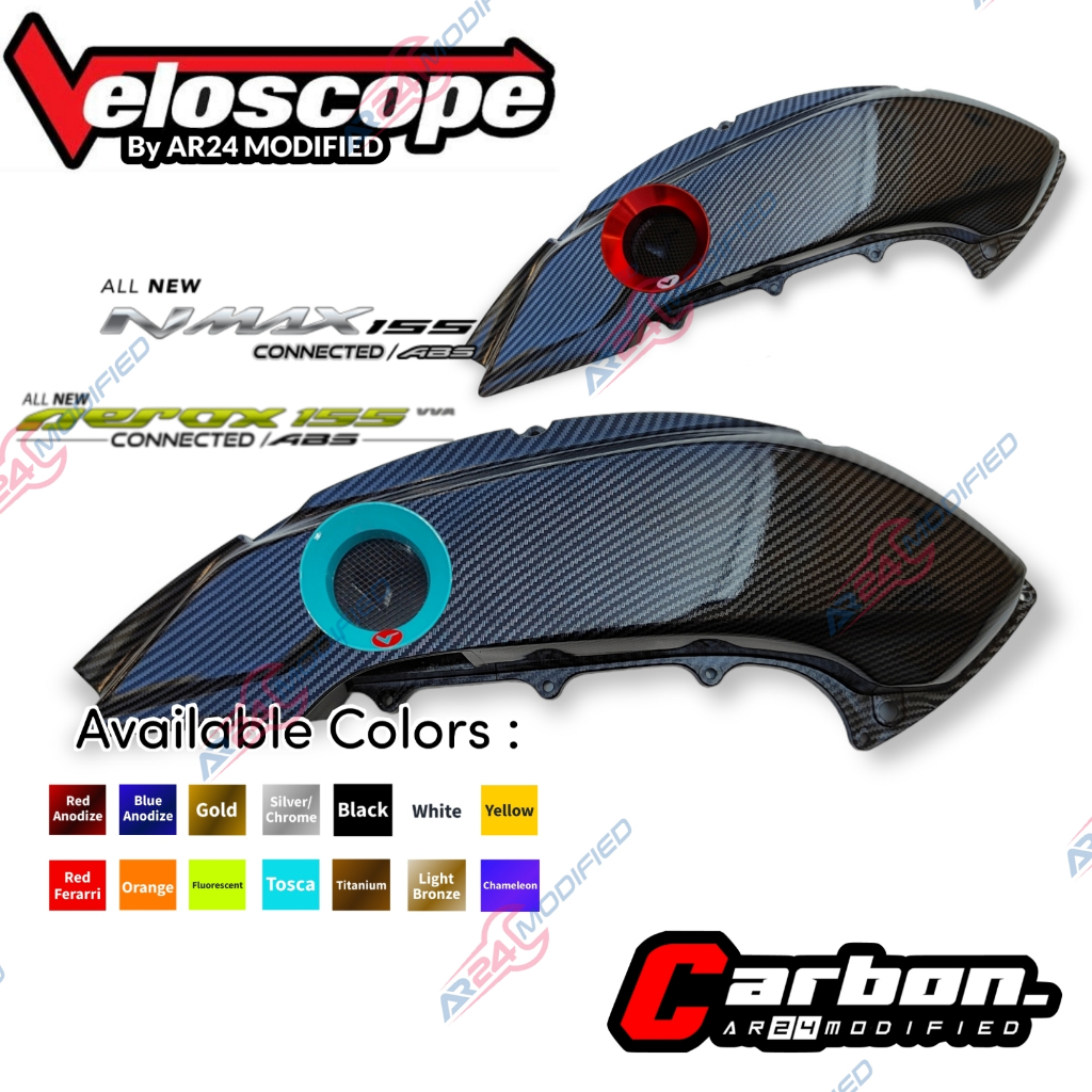 Veloscope Carbon Wtp Twil Tutup Filter All New Nmax 2020 & All new Aerox Connected