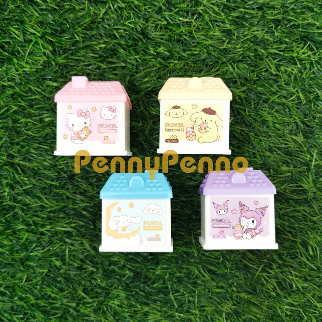

Rautan Pensil Model Rumah Sanrio Melody Cinnamoroll Kuromi Unik Lucu