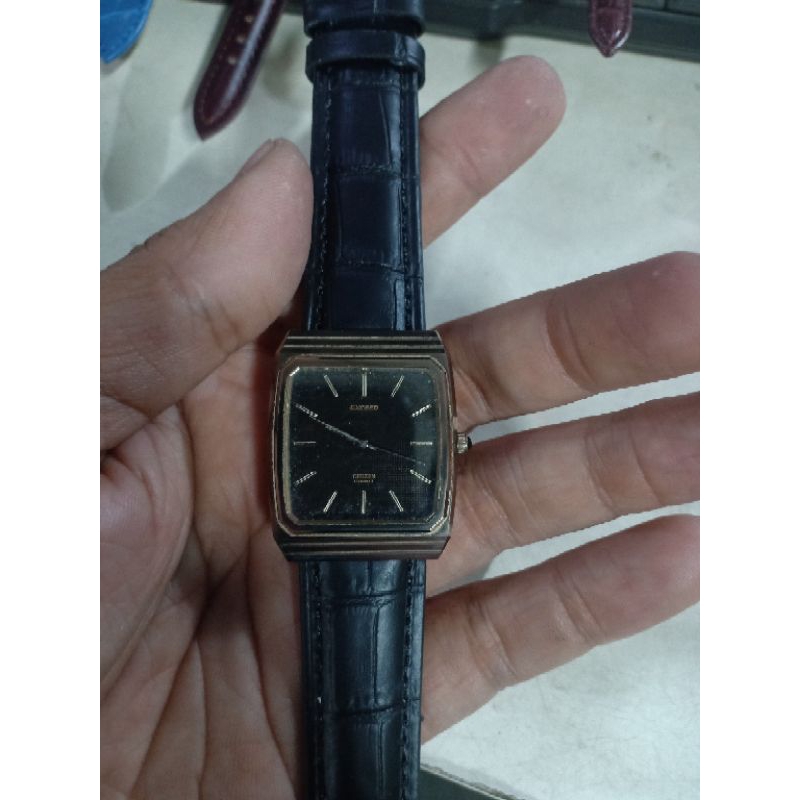 Jam tangan Pria Men CITIZEN EXCEED 4 - 797540 K Tank Analog Quartz