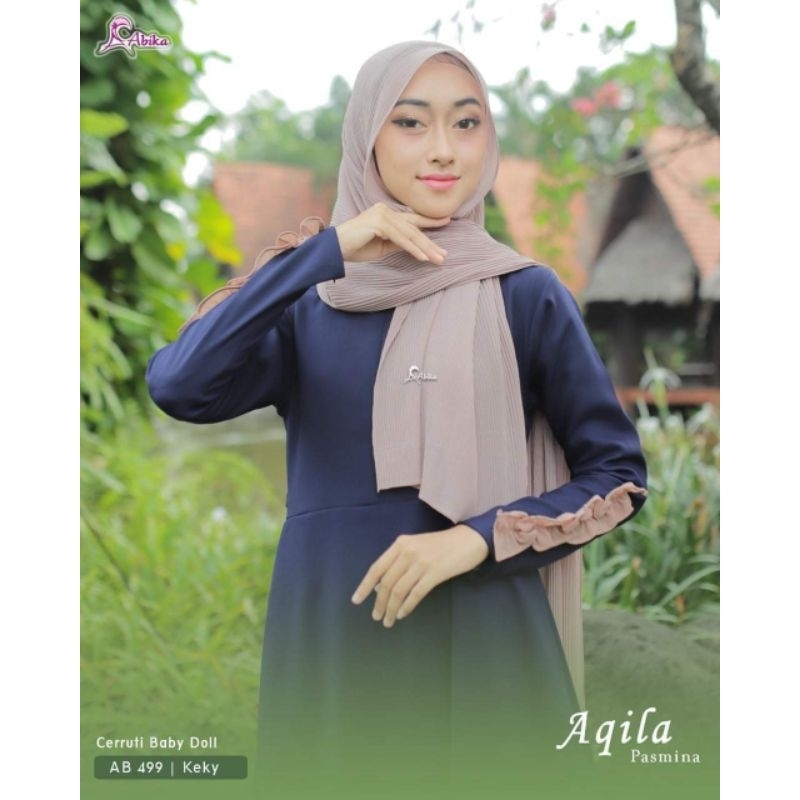 AQILA PASHMINA PLISKET BY ABIKA HIJAB-HIJAB PASHMINA -HIJAB PLISKET-HIJAB ABIKA-BRAND ABIKA-PASHMINA