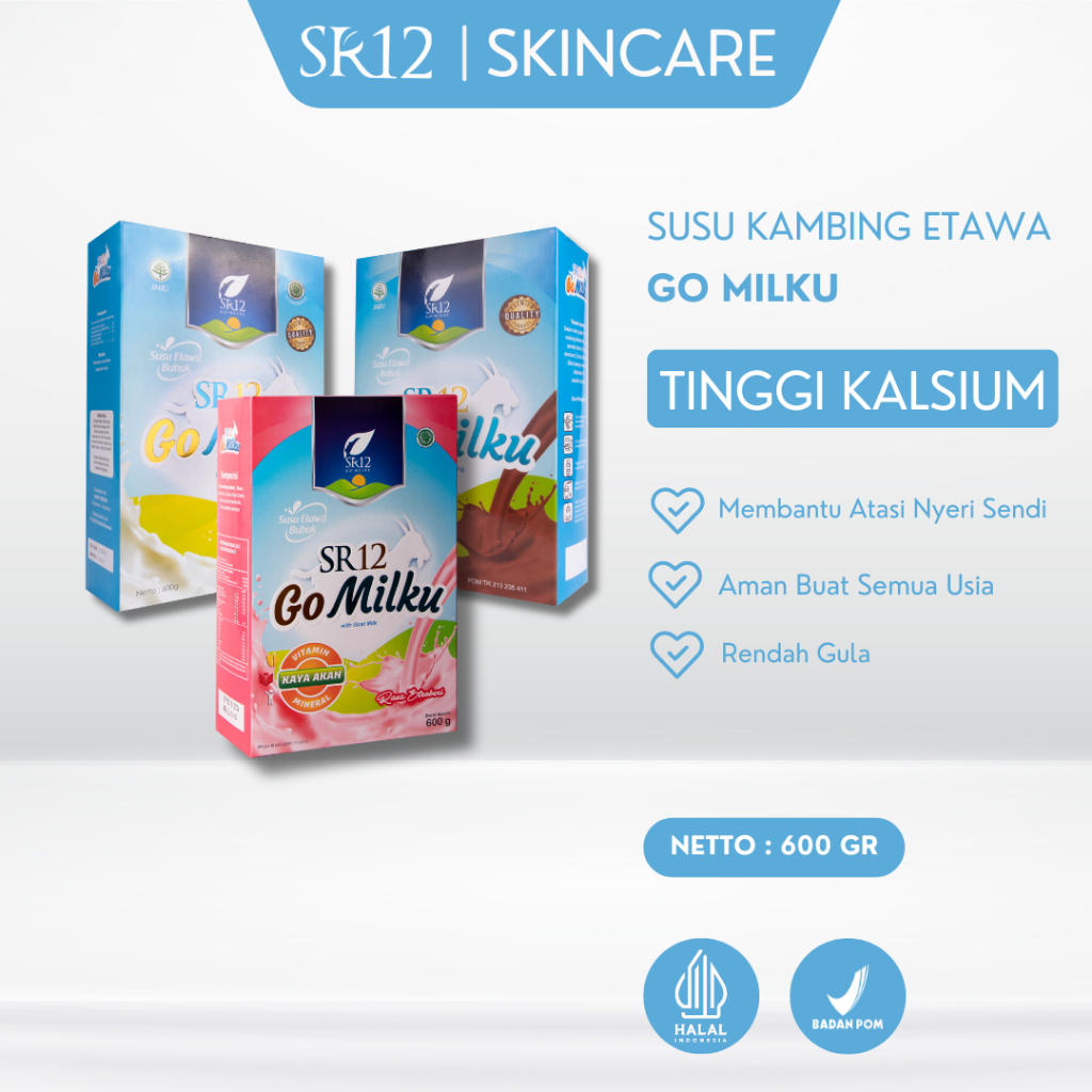 

SR12 Go Milku 600gr GOMILKU Susu Etawa Untuk Asam Urat Sakit Lutut Tulang & Sendi Kaya Kalsium