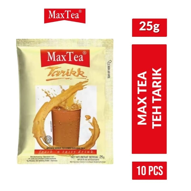 

MAX TEA Teh Tarik 10x25gr / Max Tea Teh Tarik Renceng 10 pcs